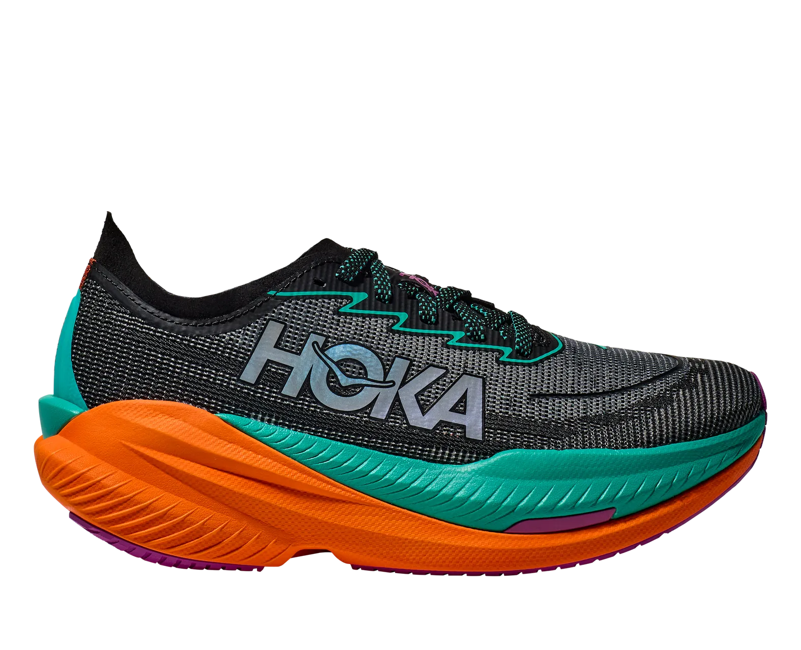 HOKA Men's MACH X 2 Black/Electric Aqua