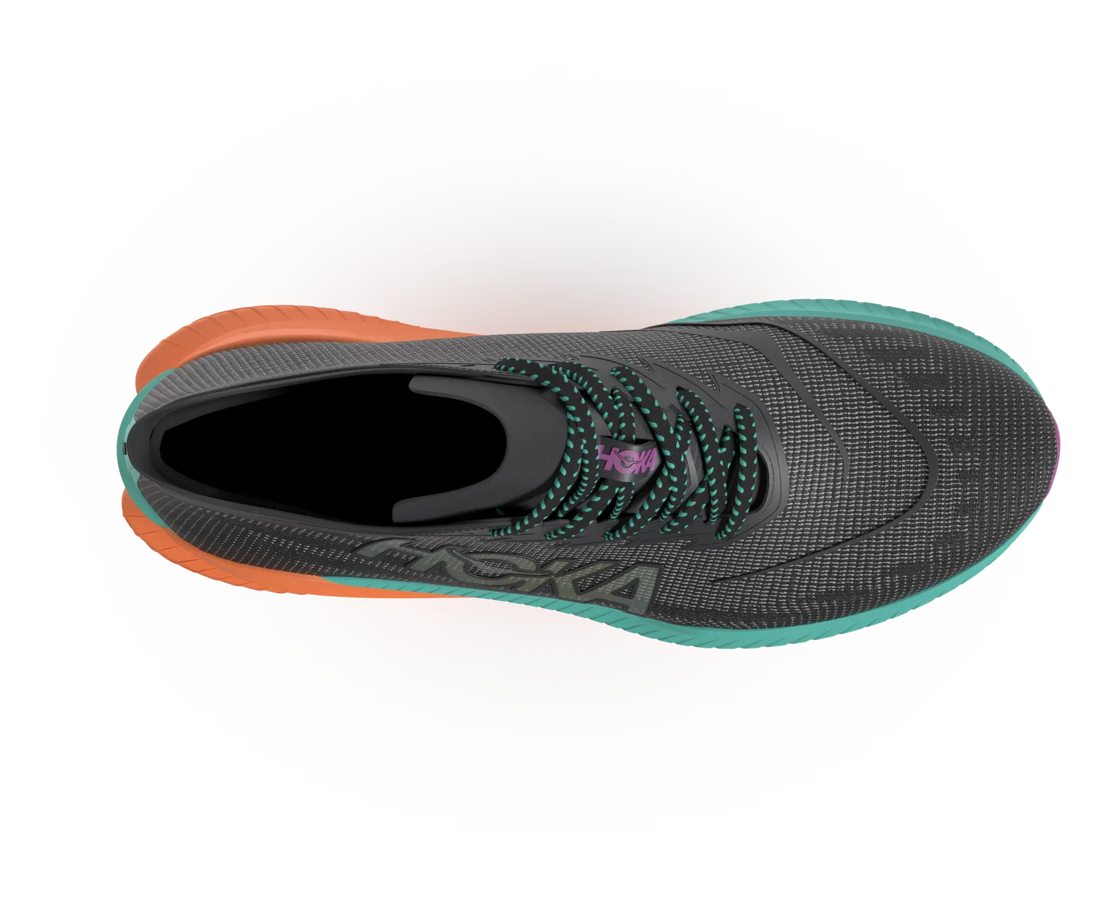 HOKA Men's MACH X 2 Black/Electric Aqua