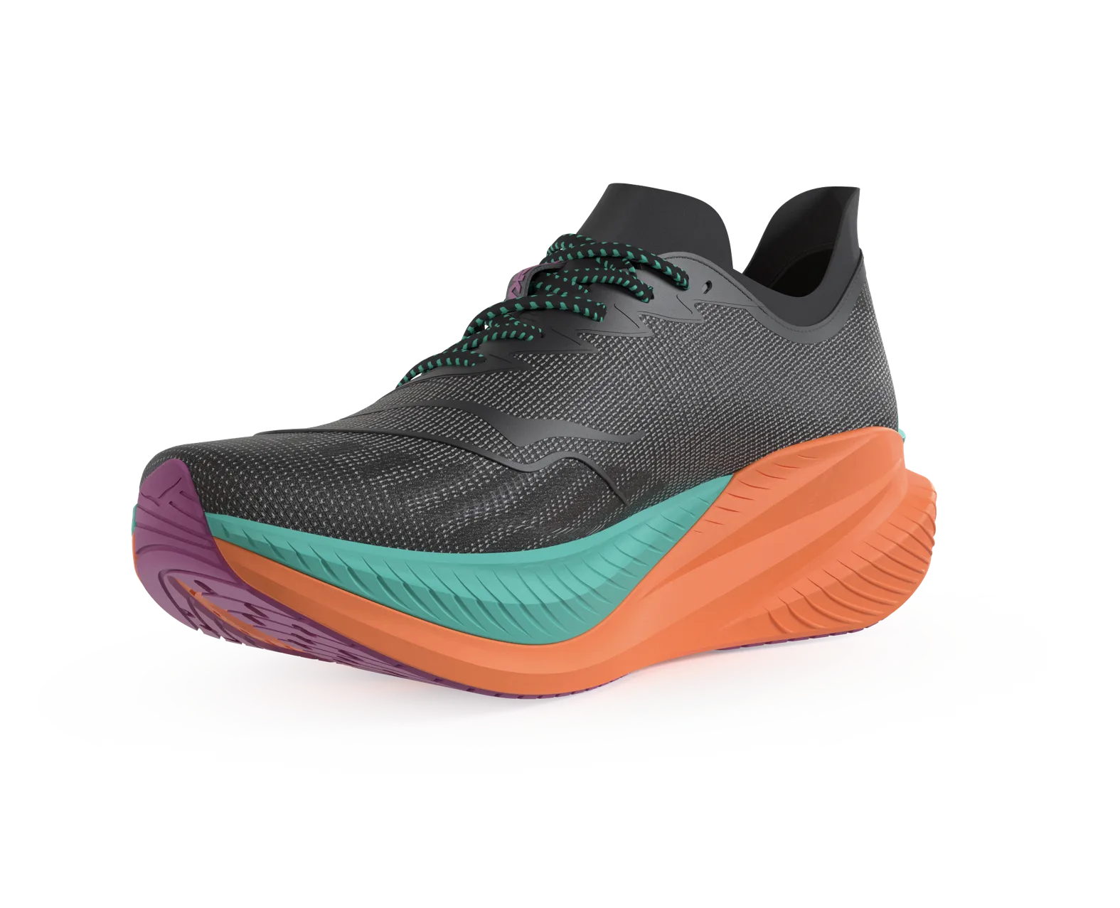 HOKA Men's MACH X 2 Black/Electric Aqua