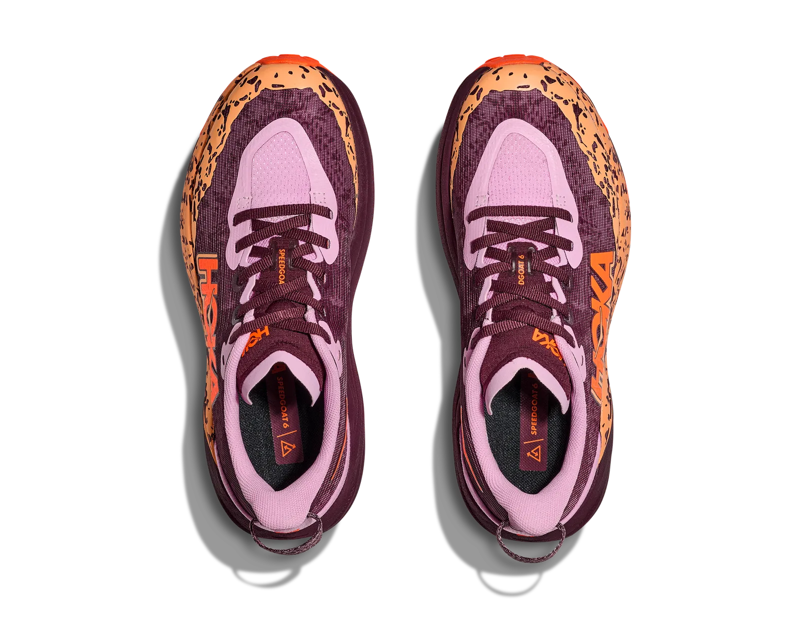Hoka Big Kids SPEEDGOAT 6 FLOWER NECTAR / NEON TANGERINE