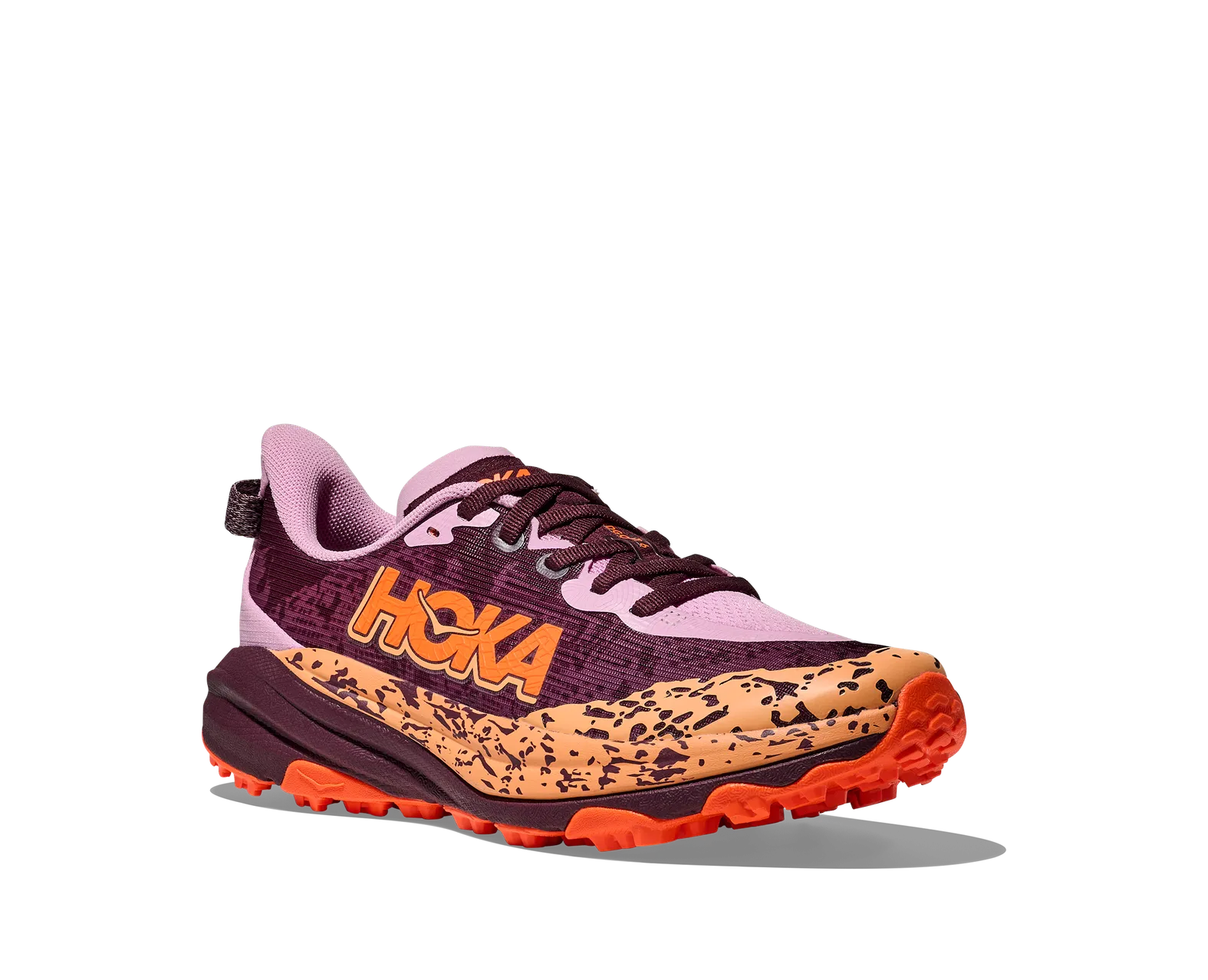 Hoka Big Kids SPEEDGOAT 6 FLOWER NECTAR / NEON TANGERINE