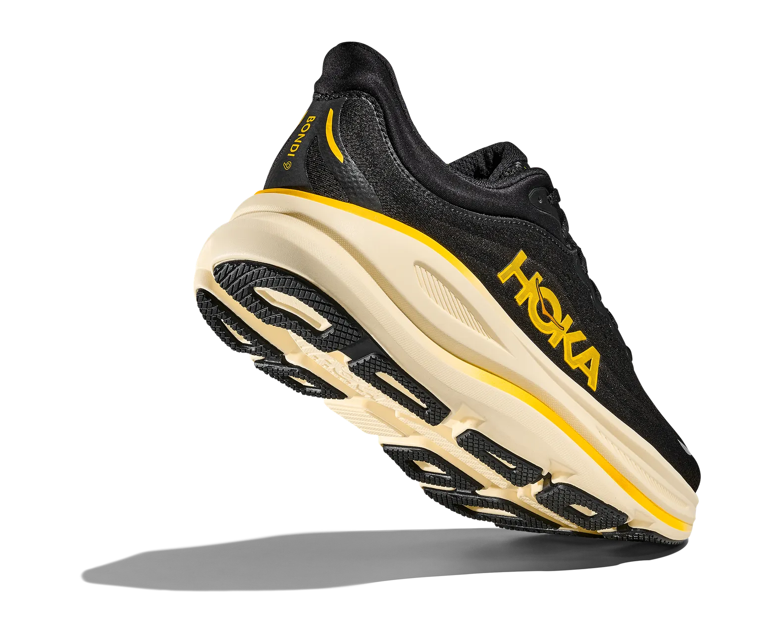 【ヒットり】ホカオネオネ ボンダイ9 イエローゴールド×ブラック 27.0 Hoka Men's Bondi 9 CARBON BLACK / YELLOW GOLD