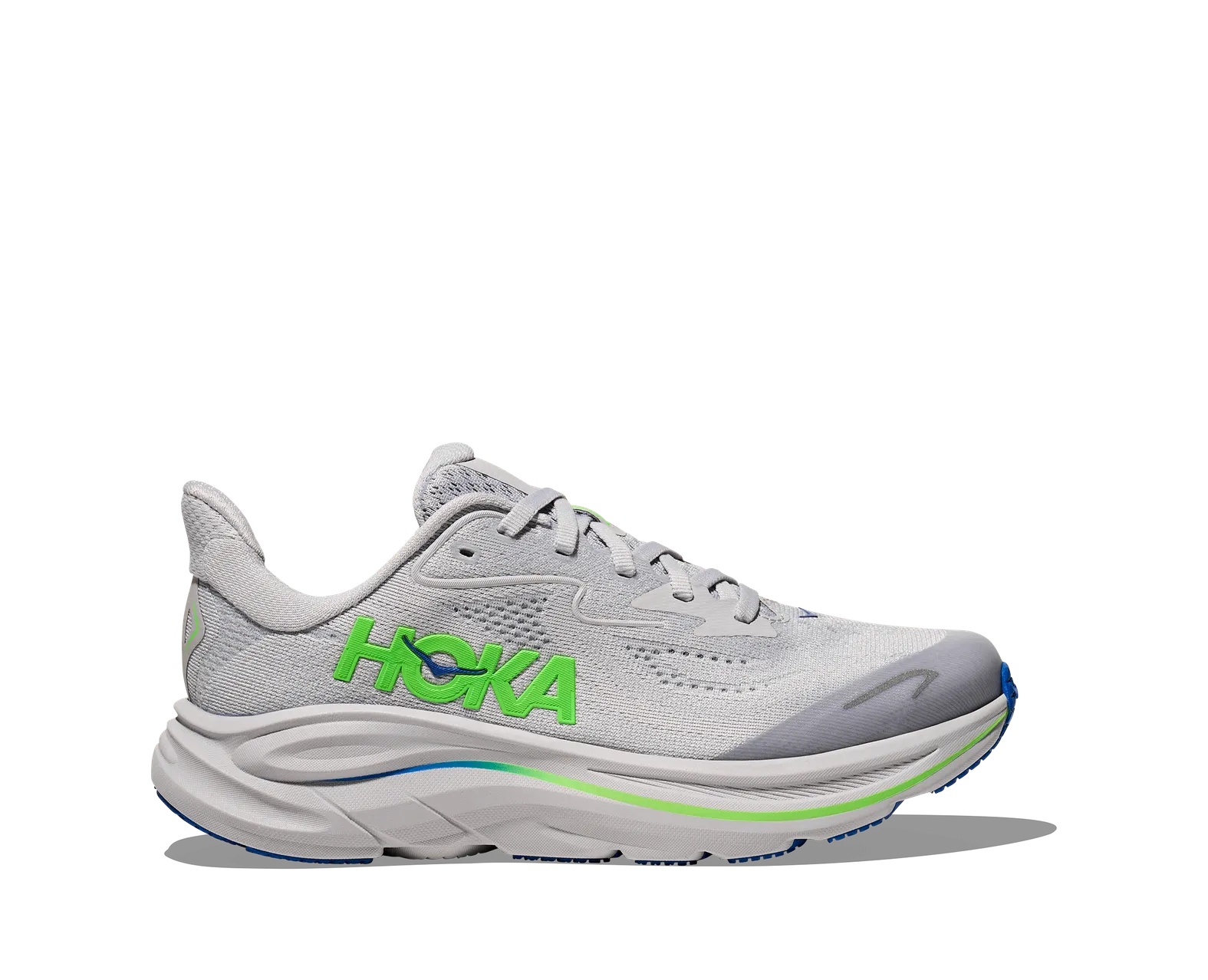 Hoka Youth Clifton 10 AYNN AshGrey/NeonGreen