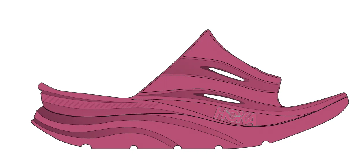 HOKA ALL GENDER ORA RECOVERY SLIDE 3 PINK YARROW / PINK YARROW display picture 2