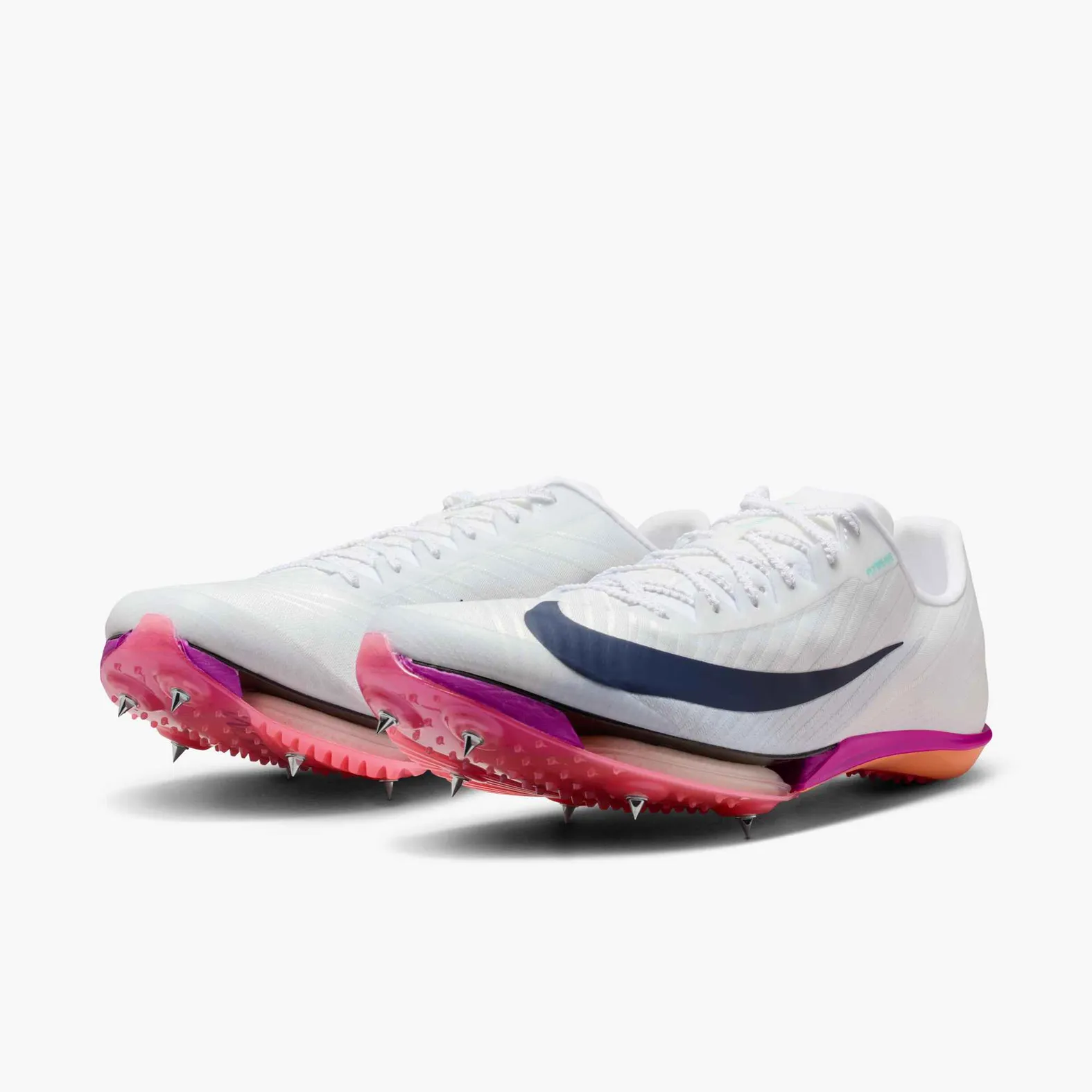 NIKE Unisex Maxfly 2 WHITE/OBSIDIAN-BRIGHT CRIMSON-HYPER TURQ