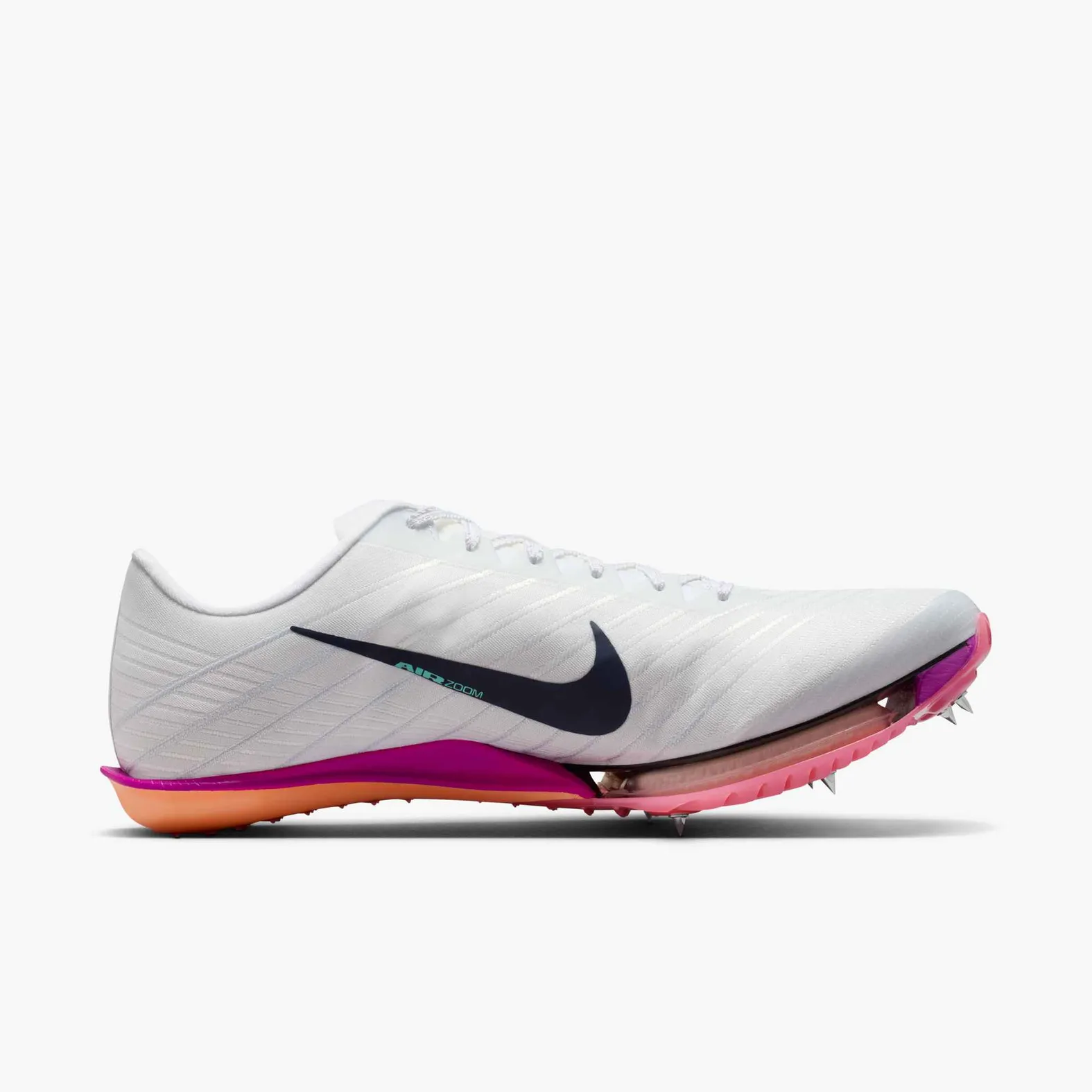 NIKE Unisex Maxfly 2 WHITE/OBSIDIAN-BRIGHT CRIMSON-HYPER TURQ