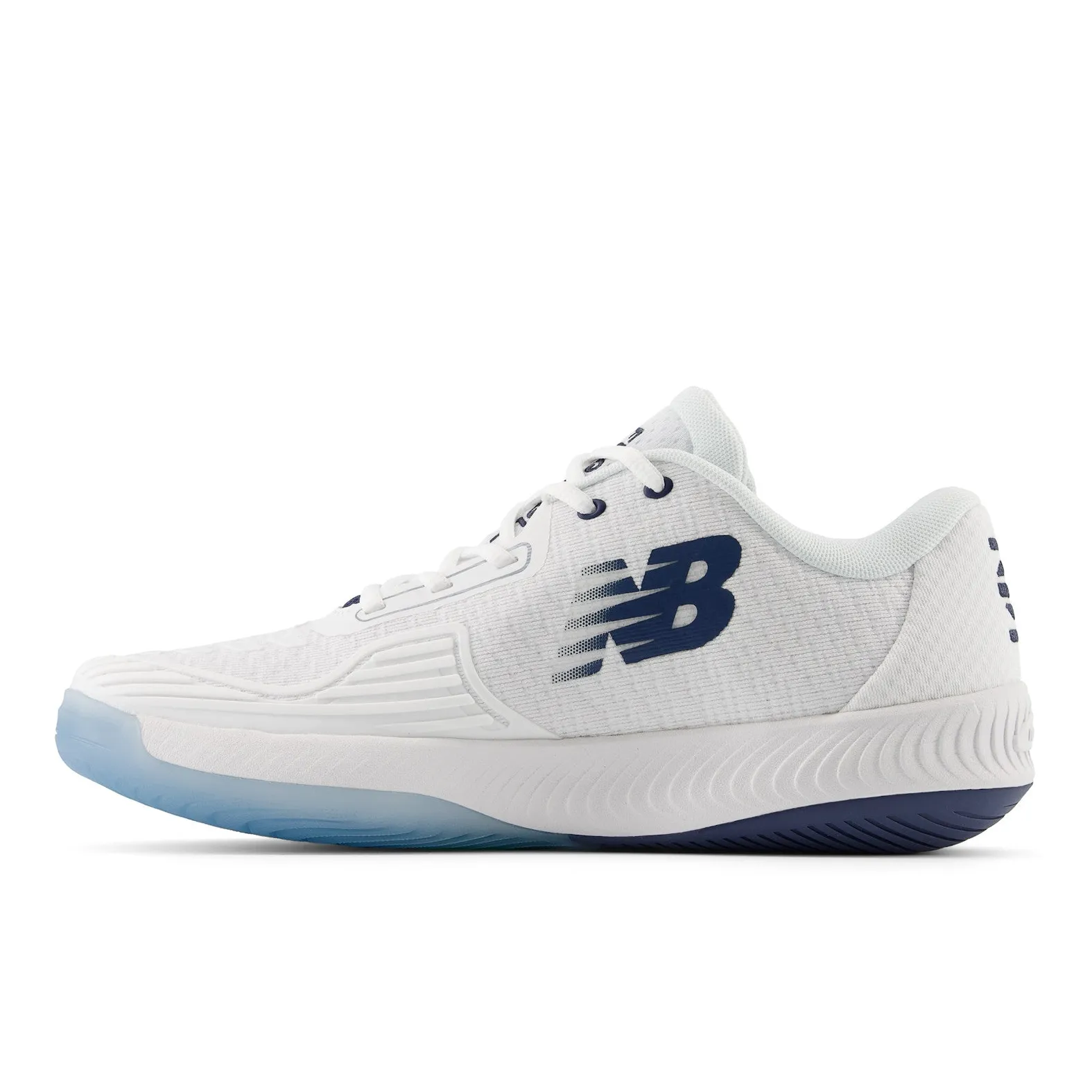 New Balance Men's FuelCell 996v5 White with navy and hi-lite