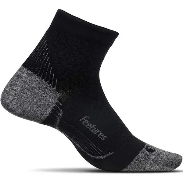 Feetures PF RELIEF ULTRA LIGHT CUSHION QTR TAB BLACK