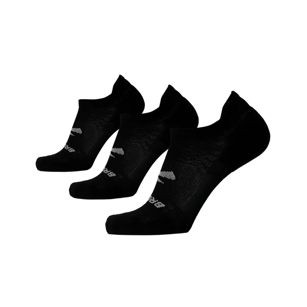 Brooks Run-In No Show 3-Pac BLACK