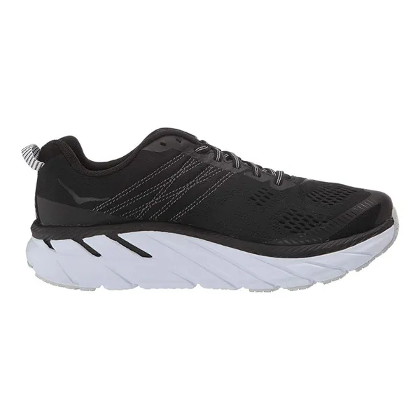 Hoka WOMEN'S CLIFTON 6 BLACK / WHITE