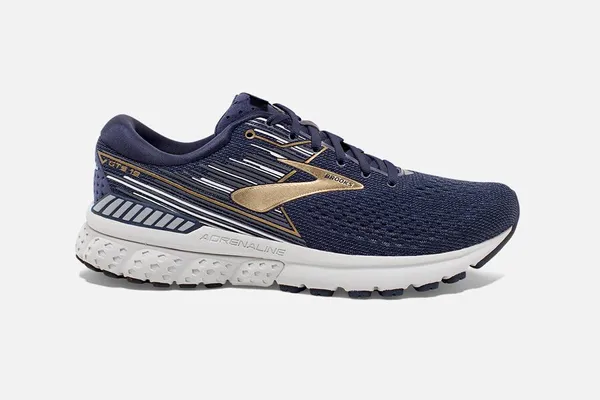 Brooks Men's Adrenaline GTS 19 Navy/Gold/Grey
