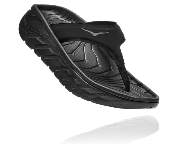 Hoka Women's ORA RECOVERY FLIP BLACK / DARK GULL GRAY