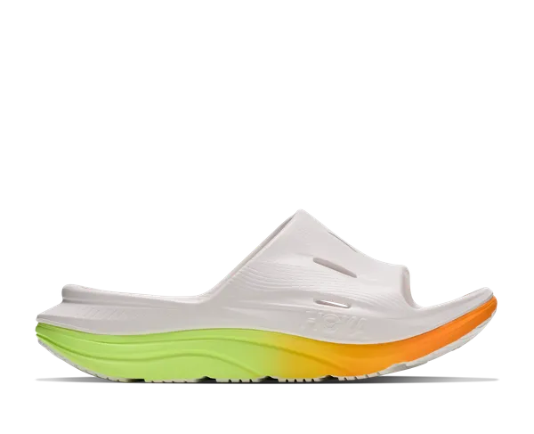 Hoka All Gender ORA RECOVERY SLIDE 3 WHITE / NEON YUZU