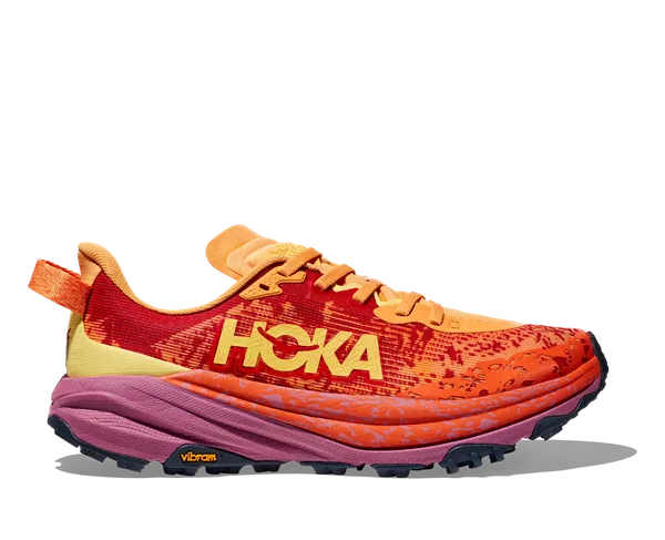 Hoka Women's SPEEDGOAT 6 WIDE SHERBET / BEET ROOT