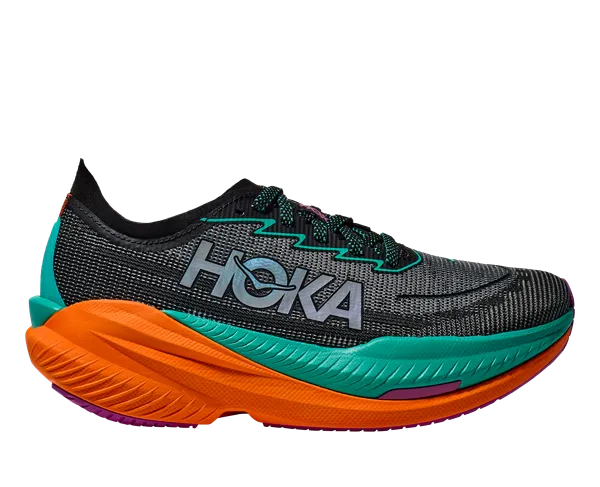 Hoka Men's Mach X 2 Black/Electric Aqua