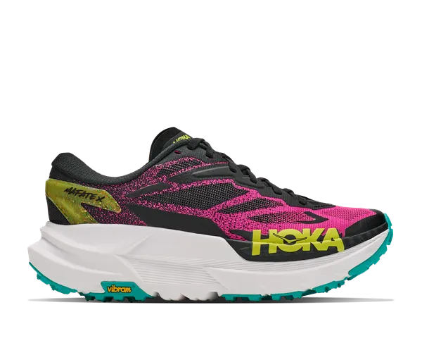 Hoka Women's MAFATE X BLACK / NEON DRAGONFRUIT