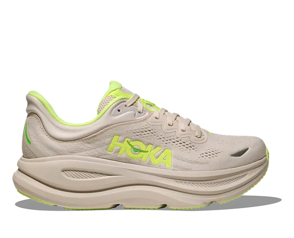 Hoka Men's Bondi 9 Grout/Neon Yuzu