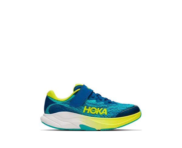 Hoka Little Kid's RINCON 4 ELECTRIC AQUA / NEON HOKA CITRUS