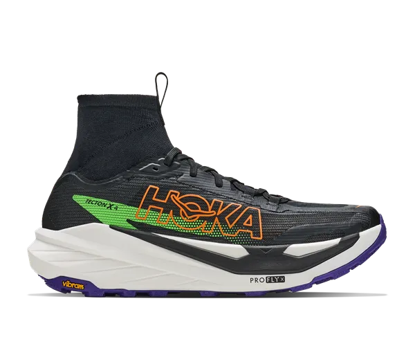 HOKA Men's TECTON X 4 BLACK / NEON GREEN