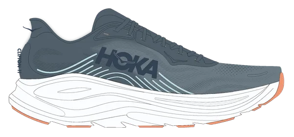 HOKA Women's CLIFTON 11 FADED NAVY / GLIMMERING BLUE