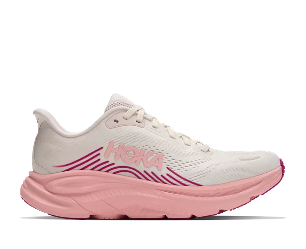 Hoka Women's CLIFTON 11 WIDE ROSE CREAM / DEWY PINK