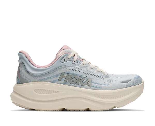 Hoka Women's BONDI 9 GLM ALABASTER / MINERAL BLUE