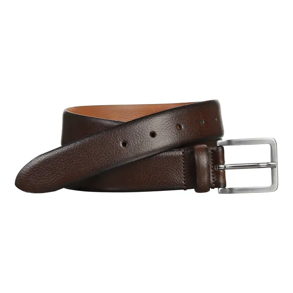 Johnston & Murphy Feather-Edge Dress Belt Brown